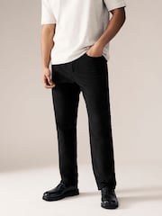 Charcoal Grey Straight Fit Nova Fides Italian Cotton Moleskin Chinos - Image 1 of 11