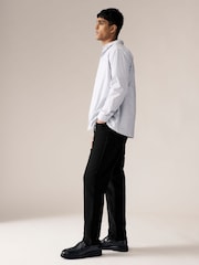 Charcoal Grey Straight Fit Nova Fides Italian Cotton Moleskin Chinos - Image 4 of 11