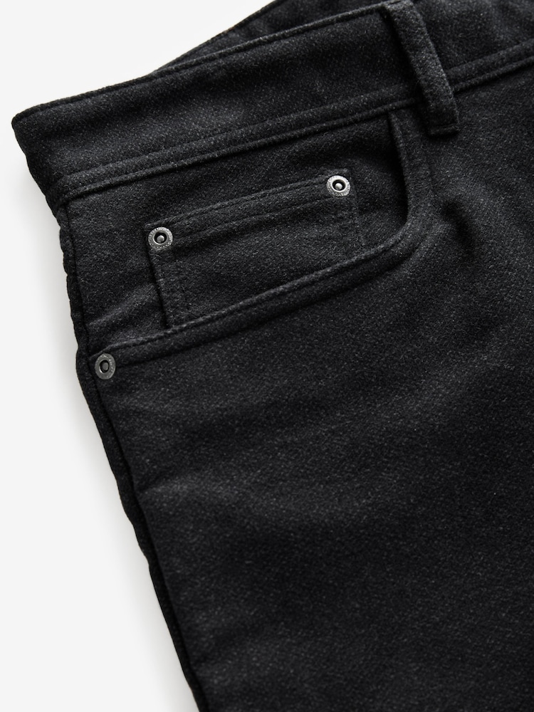 Charcoal Grey Straight Fit Nova Fides Italian Cotton Moleskin Chinos - Image 9 of 11