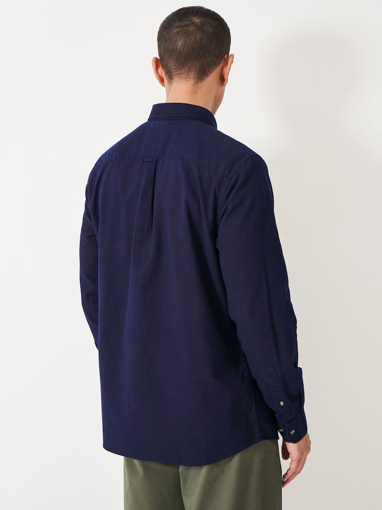 Crew Clothing Classic Fit Garment Dyed Oxford 100% Cotton Shirt - Image 2 of 5