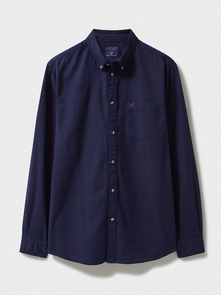 Crew Clothing Classic Fit Garment Dyed Oxford 100% Cotton Shirt - Image 5 of 5