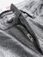 Silver Glitter Coated Flared Jeans - Image 7 of 8