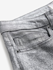 Silver Glitter Coated Flared Jeans - Image 8 of 8