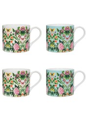 Designers Guild Ikebana Damask Mugs Set Of 4 - Image 1 of 5