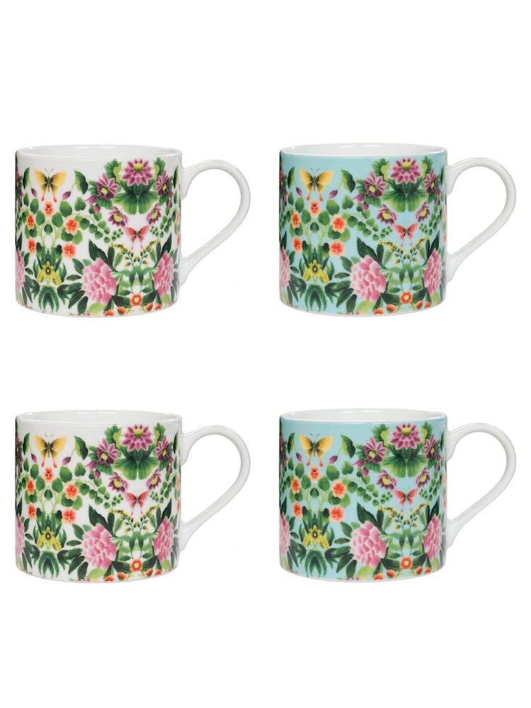 Designers Guild Ikebana Damask Mugs Set Of 4 - Image 1 of 5