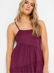 Long Tall Sally Dark Red Asymmetric Tiered Midaxi Dress - Image 4 of 6