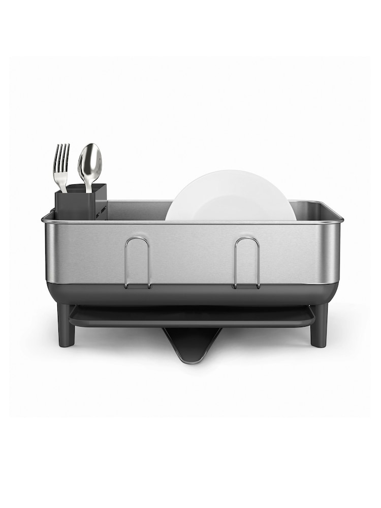 simplehuman Compact Brushed Steel Frame Dishrack - Image 1 of 4