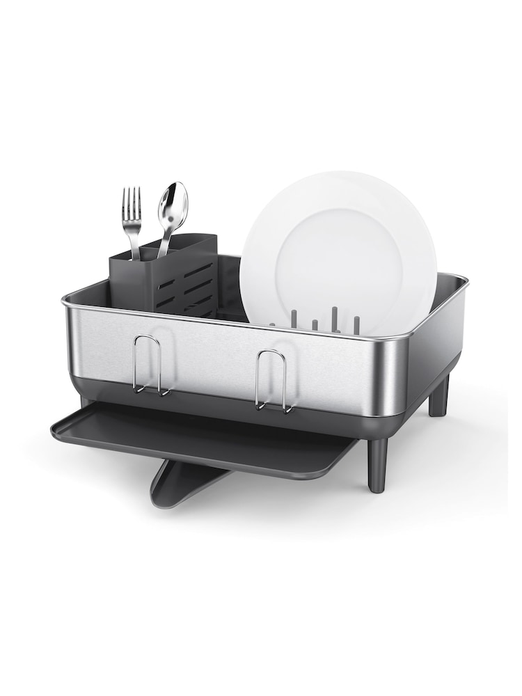 simplehuman Compact Brushed Steel Frame Dishrack - Image 2 of 4