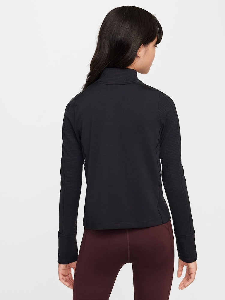 Nike Black Pro Therma-FIT Long-Sleeve Half Zip Training Top - Image 2 of 9