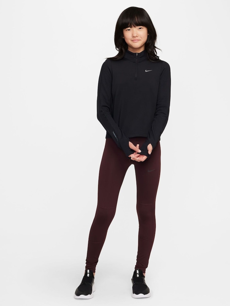 Nike Black Pro Therma-FIT Long-Sleeve Half Zip Training Top - Image 5 of 9