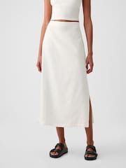 Gap White Linen Blend Maxi Skirt - Image 1 of 1