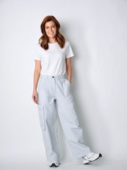 Burgs Womens Grey Wide Leg Cargo Trousers - Image 1 of 5