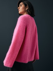 Pink Premium Alpaca Blend Soft Touch Knitted Jumper - Image 3 of 9