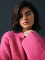 Pink Premium Alpaca Blend Soft Touch Knitted Jumper - Image 5 of 9