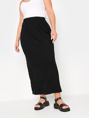 Yours Curve Black Tube Maxi Skirt - Image 1 of 5