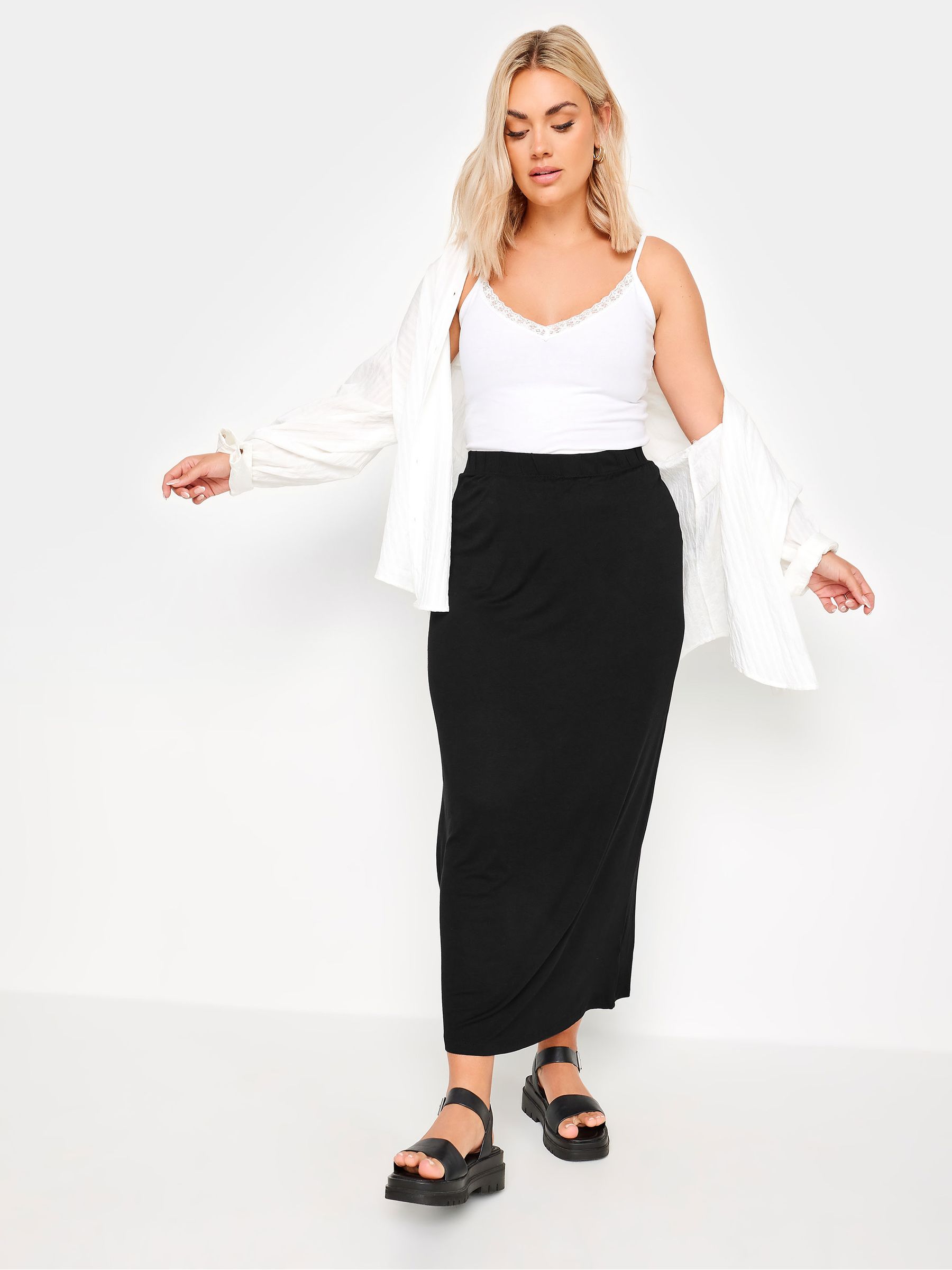Buy Yours Curve Black Tube Maxi Skirt from Next USA