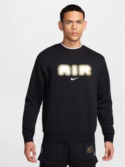 Nike Black Air Fleece Crew Sweatshirt - Image 1 of 4