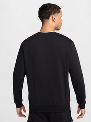 Nike Black Air Fleece Crew Sweatshirt - Image 3 of 4