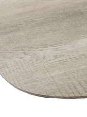 Pacific Brown and Grey Ukiah Oak Veneer and Black Metal Dining Table - Image 6 of 6