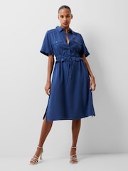 French Connection Blue Arielle Shirt Dress - Image 1 of 4