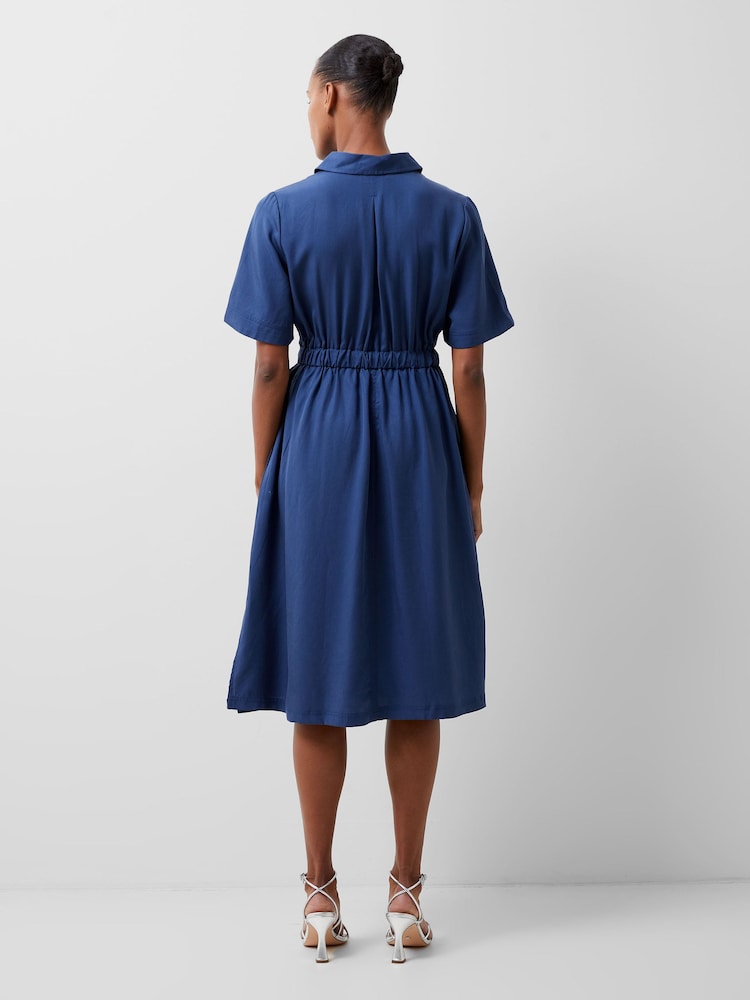 French Connection Blue Arielle Shirt Dress - Image 2 of 4