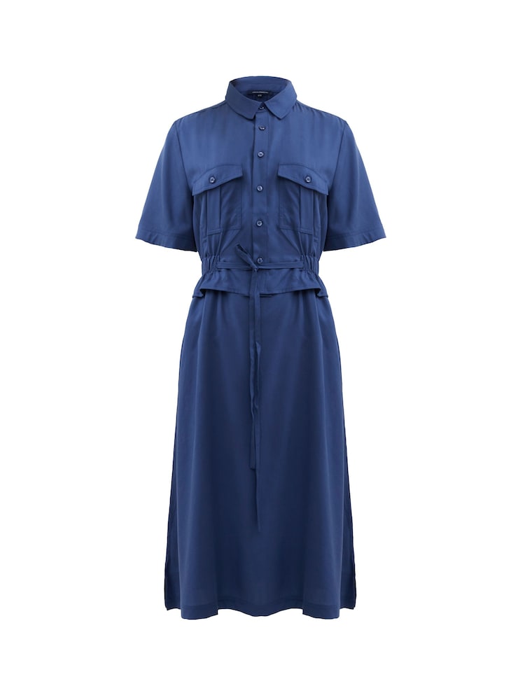 French Connection Blue Arielle Shirt Dress - Image 4 of 4