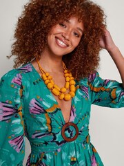 Monsoon Blue 100% Cotton Allegra Ring Dress - Image 2 of 5
