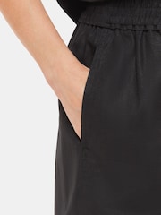 Whistles Black Petite Linen Blend Lindsey Trousers - Image 3 of 5