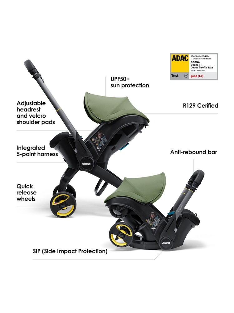 Doona i Desert Green Car Seat and Stroller - Image 8 of 8