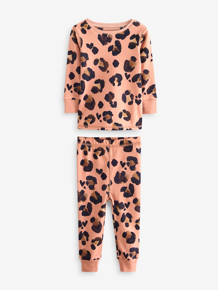 Neutral Animal Printed Snuggle Pyjamas 3 Pack (9mths-12yrs) - Image 6 of 9