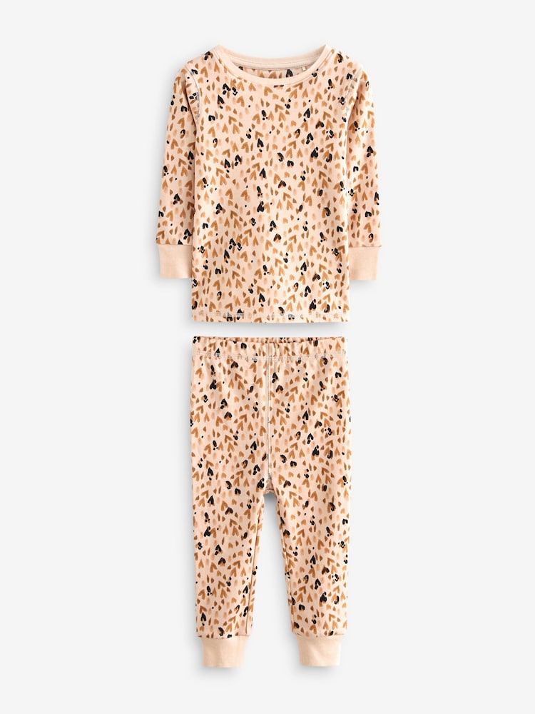 Neutral Animal Printed Snuggle Pyjamas 3 Pack (9mths-12yrs) - Image 7 of 9