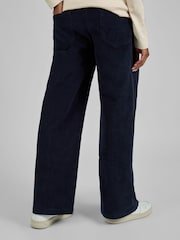 JoJo Maman Bébé Navy Blue Corduroy Wide Leg Maternity Trousers - Image 2 of 4