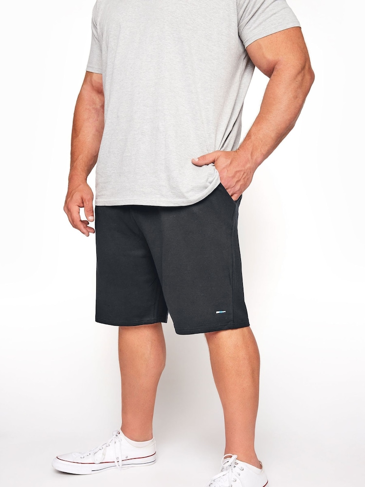 BadRhino Big & Tall Black Essential Joggers Shorts - Image 1 of 3