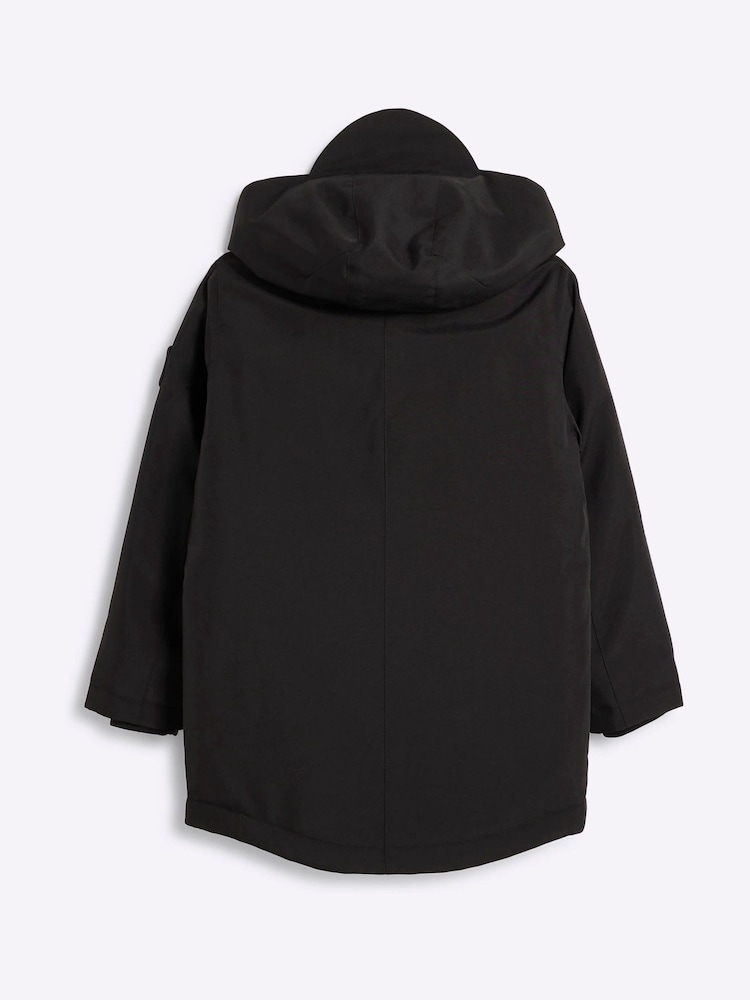 River Island Black Boys Parka Coat - Image 2 of 4
