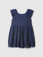 Marineblau/blau - Gap Babykleid mit Flatterärmeln aus Baumwolle (Neugeboren-5 Jahre) - Bild 2 von 3