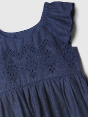 Marineblau/blau - Gap Babykleid mit Flatterärmeln aus Baumwolle (Neugeboren-5 Jahre) - Bild 3 von 3