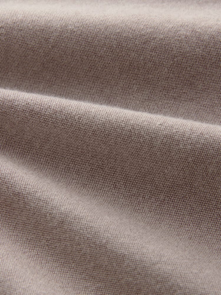 Stone Natural Brushed 100% Cotton Oxford Long Sleeve Shirt - Image 7 of 7