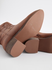 Tan Brown Western Cowboy Ankle Boots - Image 10 of 10