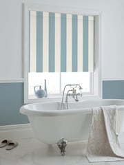 Laura Ashley Seaspray Blue Lille Stripe Made to Measure Roller Blind - Image 2 of 6