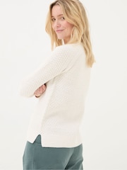 FatFace Ella Ivory Textured Jumper - Image 2 of 4