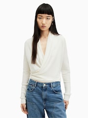 AllSaints White Wasson Pirate Cardigan - Image 1 of 9