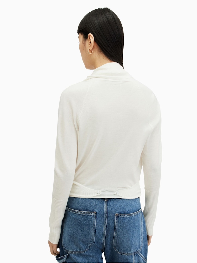 AllSaints White Wasson Pirate Cardigan - Image 2 of 9