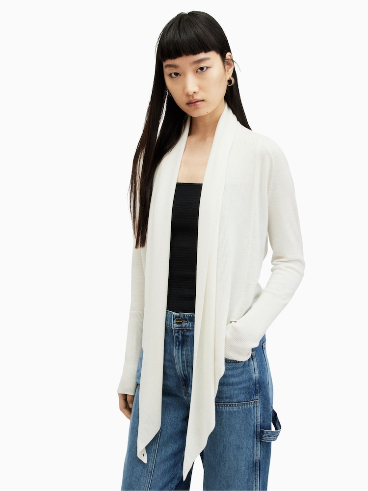 AllSaints White Wasson Pirate Cardigan - Image 4 of 9