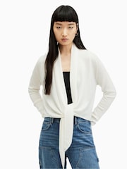AllSaints White Wasson Pirate Cardigan - Image 8 of 9