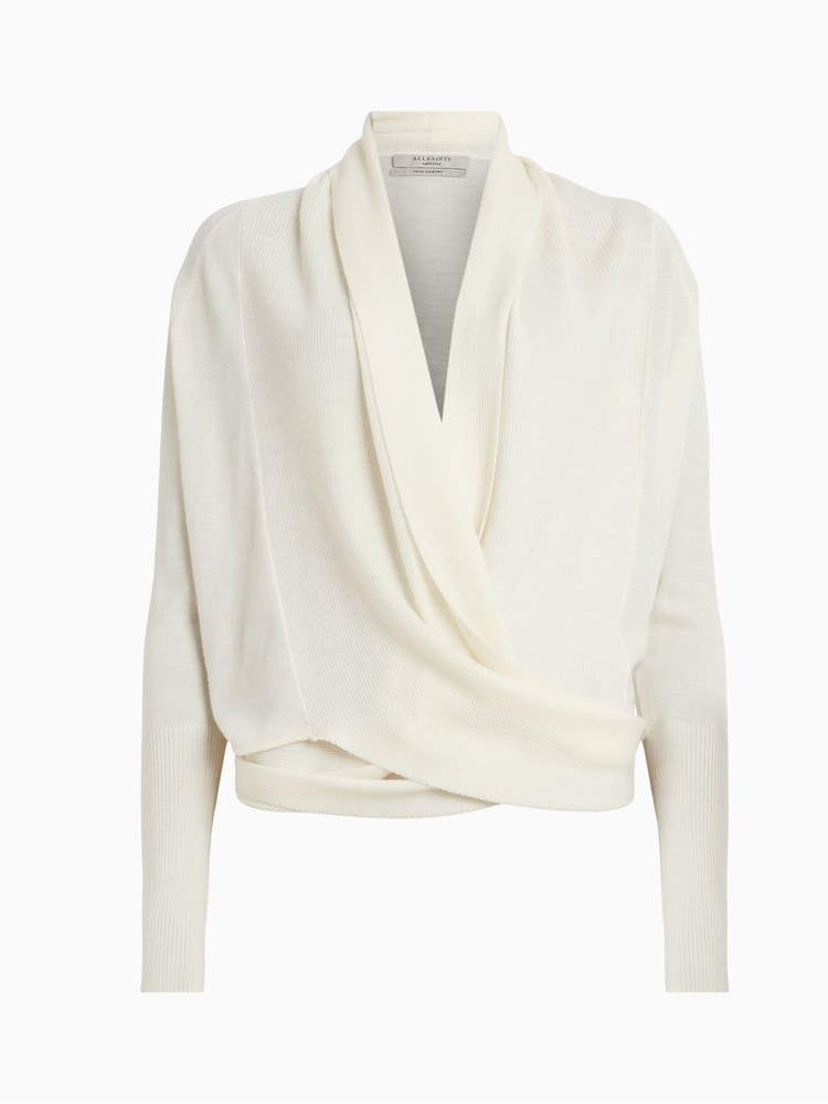 AllSaints White Wasson Pirate Cardigan - Image 9 of 9
