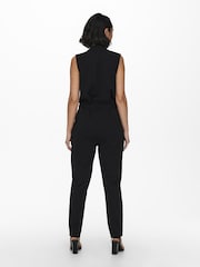 JDY Black Sleeveless Belted Jumpsuit - Image 2 of 6