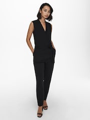 JDY Black Sleeveless Belted Jumpsuit - Image 3 of 6