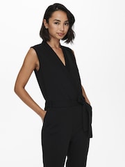 JDY Black Sleeveless Belted Jumpsuit - Image 4 of 6