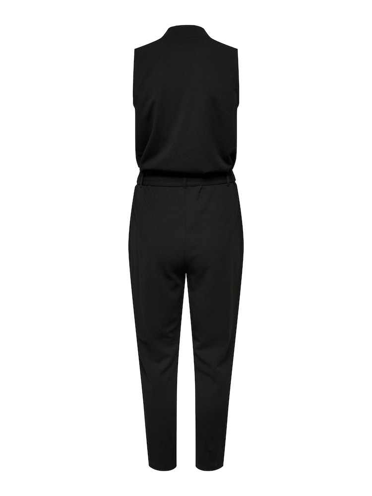 JDY Black Sleeveless Belted Jumpsuit - Image 6 of 6