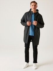 Regatta Black Trustan Longline PU Rain Jacket - Image 3 of 8
